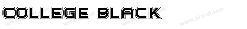 College Black字体转换
